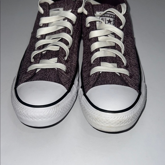 Converse Dark Purple Low Tops with White Laces - Picture 9 of 11